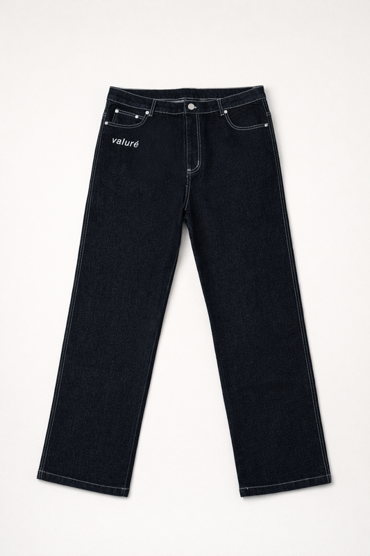 RELAXED RAW DENIM JEANS [OBSIDIAN BLUE]